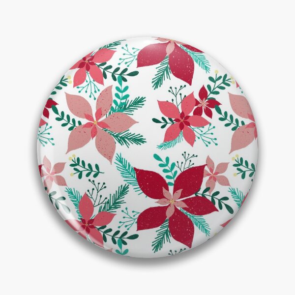 Item preview, Poinsettia Christmas Floral Pattern  designed and sold by Artsychoke.