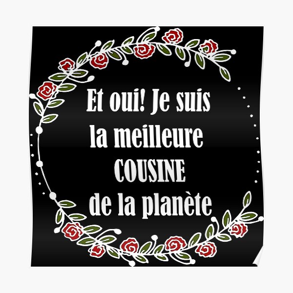 Posters Sur Le Theme Cousine Redbubble