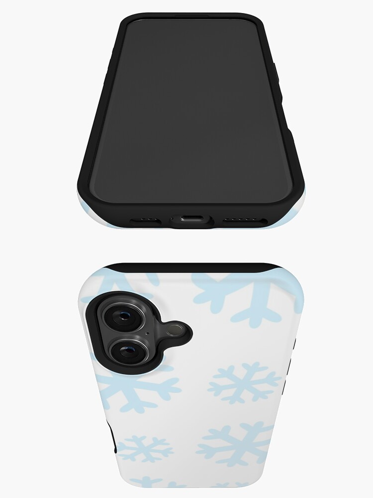 Thumbnail 3 of 4, iPhone Case, Blue snowflakes pattern designed and sold by Pastel-PaletteD.