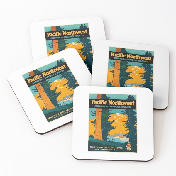 Item preview, retro iconic Pacific Northwest designed and sold by CorasPosters.