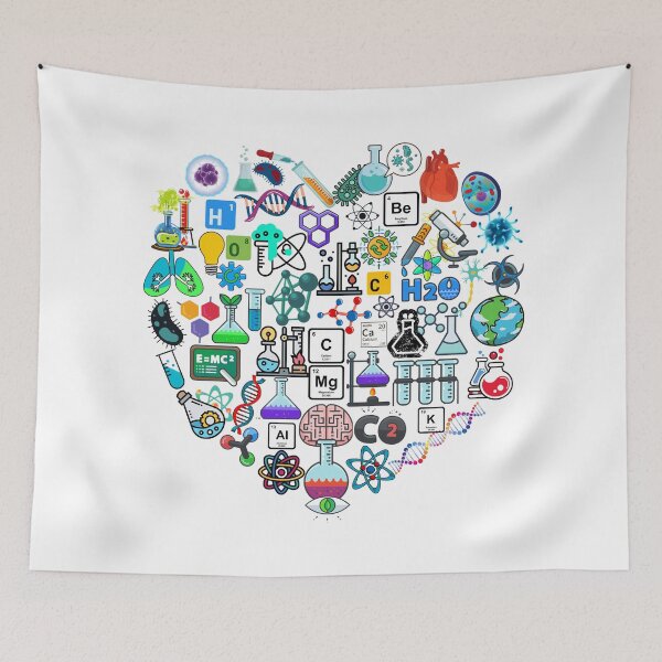 Item preview, Science Heart, Science Nerdy Gift, Colorful Scientist Present designed and sold by AmazingEcraft.