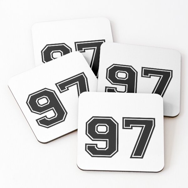 Item preview, Ninety seven black Jersey number 97 seventh  designed and sold by Greenfieldlogo.