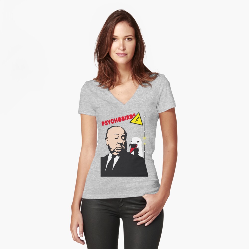 Vista previa del artículo con la obra «Camiseta entallada de cuello en V», diseñado y vendido por achoprop.