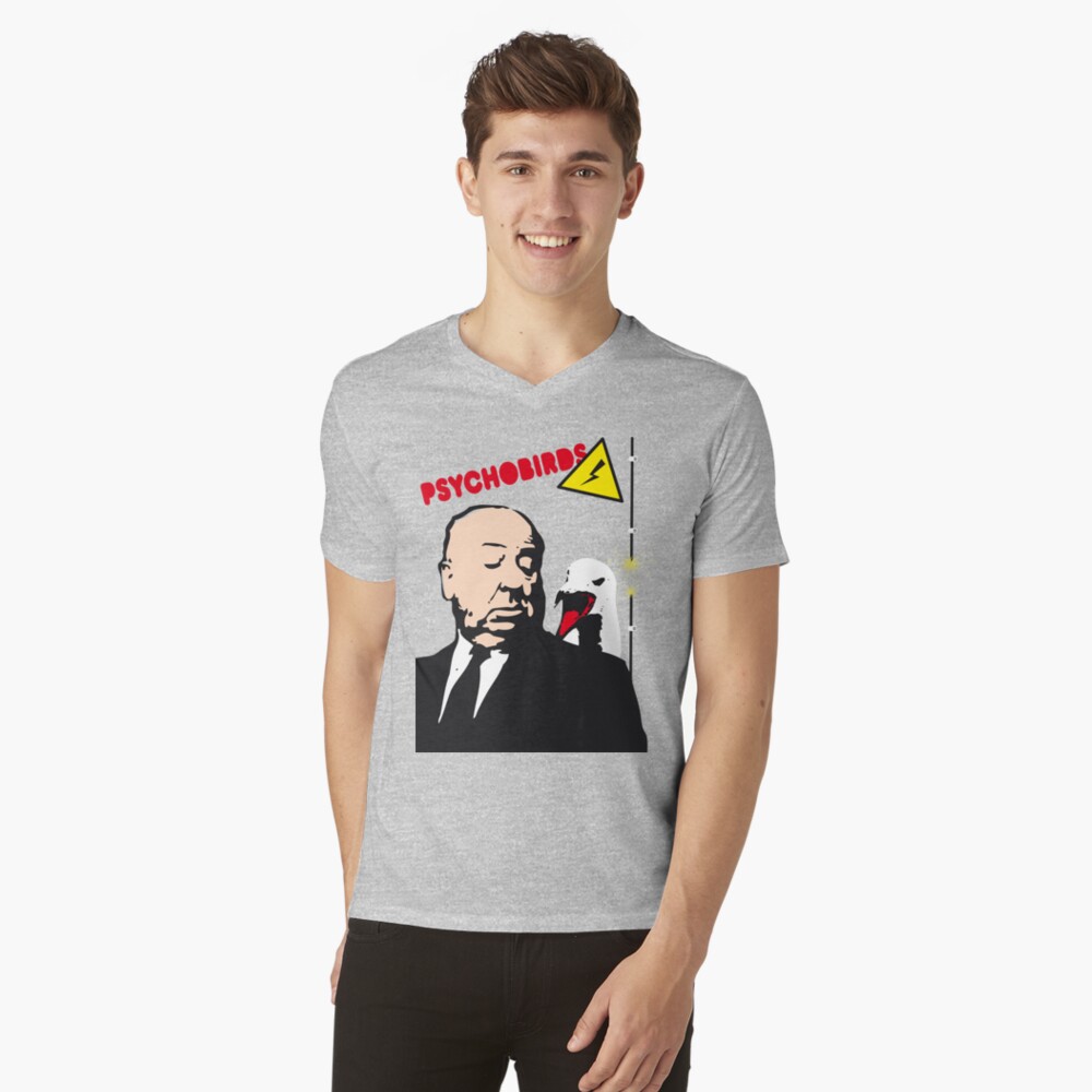 Vista previa del artículo con la obra «Camiseta de cuello en V», diseñado y vendido por achoprop.