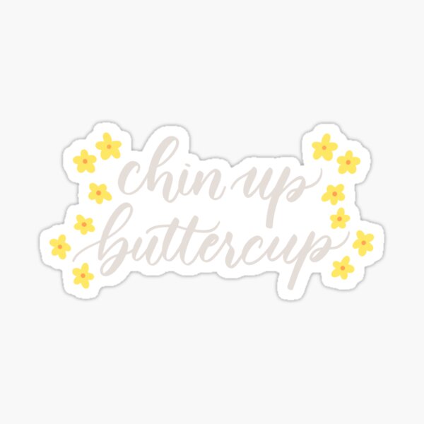 chin up buttercup’ handlettering