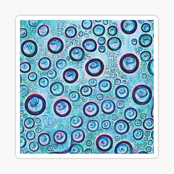 #DeepDream we both lived in a bubble Sticker
