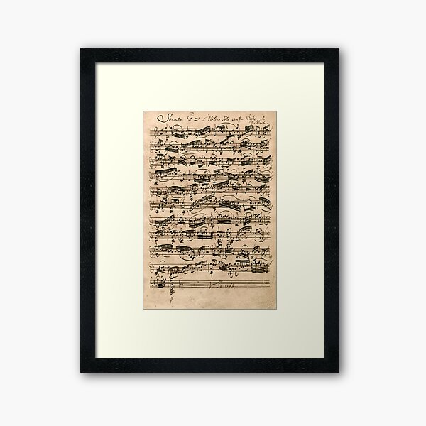 Vista previa del artículo con la obra «Bach | Partitura original manuscrita de Johann Sebastian Bach», diseñado y vendido por en10minutos.