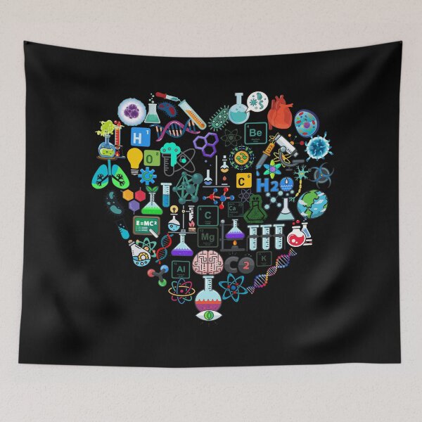 Item preview, I Heart Science, Science Heart, Science Nerdy Gift, Colorful Scientist Present designed and sold by AmazingEcraft.