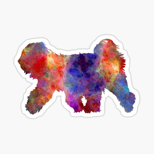 Tibetan Terrier in watercolor Sticker