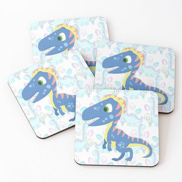 Item preview, Blue Dinosaur Emoji Pattern 12 designed and sold by kyds.