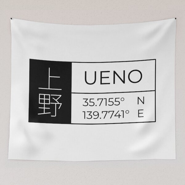 Aperçu de l'œuvre Ueno -Latitude et Longitude créée et vendue par Heedee Design.