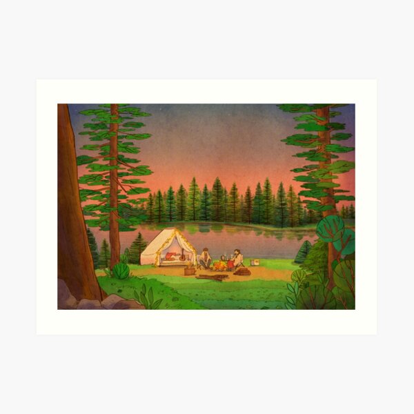 Camping Art Print