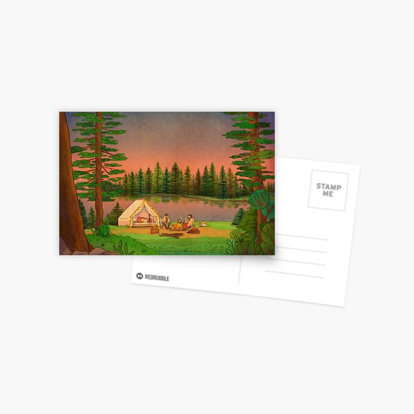 Postcard of the West Coast Pacific Northwest Outdoor Postcard National Park Postcard Camp Card