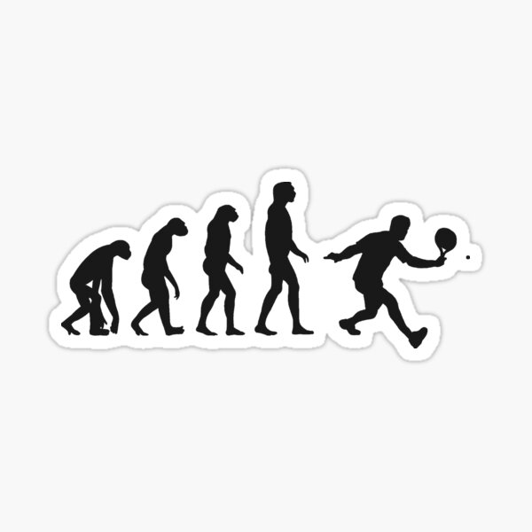 Padel Evolution Funny Padel Design Idea de regalo Tenis Pádel Tennis negro Pegatina