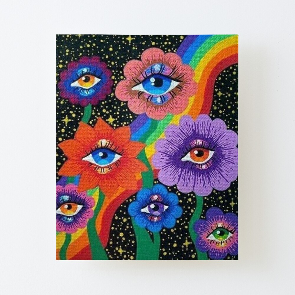 Indie Aesthetic Eyes Mounted Print By Sabrinamerg Redbubble