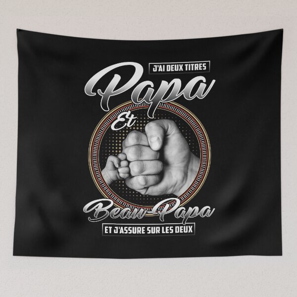 Item preview, Funny Assure Deux Titres Papa Et Beau Papa Shirt Dad Stepdad Birthday Fathers Day T Shirt designed and sold by tuanitus.