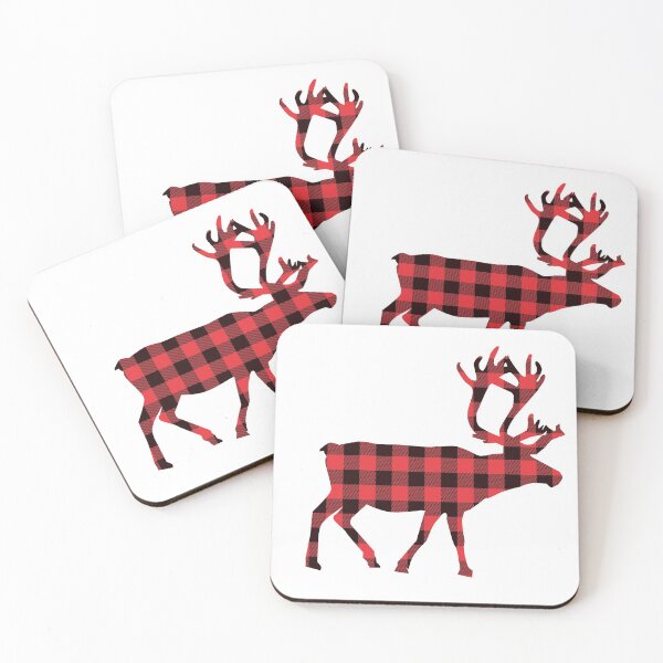 Item preview, Buffalo plaid reindeer designed and sold by DK-PODsolutions.
