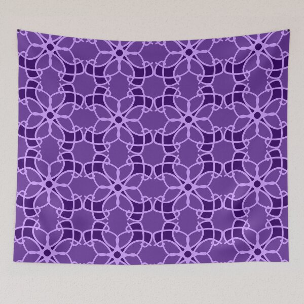 Aperçu de l'œuvre purple magenta violet lavender mandala floral creative seamless pattern background illustration créée et vendue par GoArdWork.