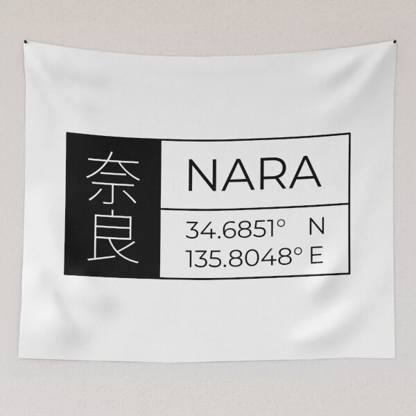 Aperçu de l'œuvre Nara -Latitude et Longitude créée et vendue par Heedee Design.