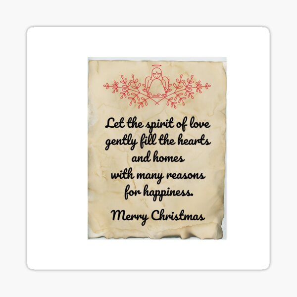 Beautiful Christmas wish motif Sticker