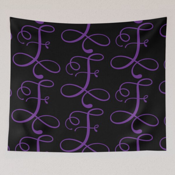 Item preview, Monogrammed Letter F in Purple  designed and sold by PurpleAdventure.