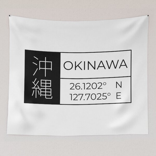 Item preview, Okinawa -Latitude and Longitude designed and sold by Heedee Design.