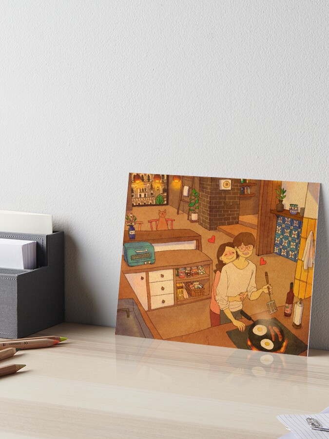 Thumbnail 1 of 2, Art Board Print, Little Moment #570 designed and sold by puuung1.