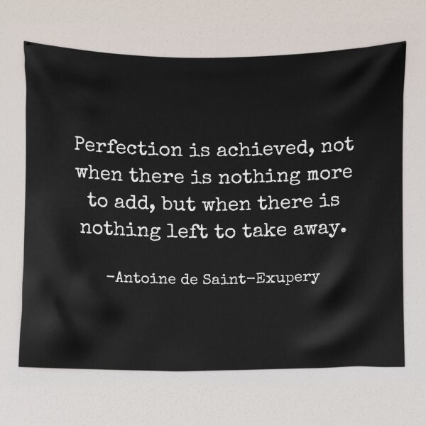 Aperçu de l'œuvre Citation de perfection Antoine de Saint Expuery créée et vendue par DesignsofNote.