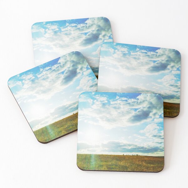 Item preview, Sun brightly shining in the sky and pouring the fild with its beams designed and sold by helenkaiy.