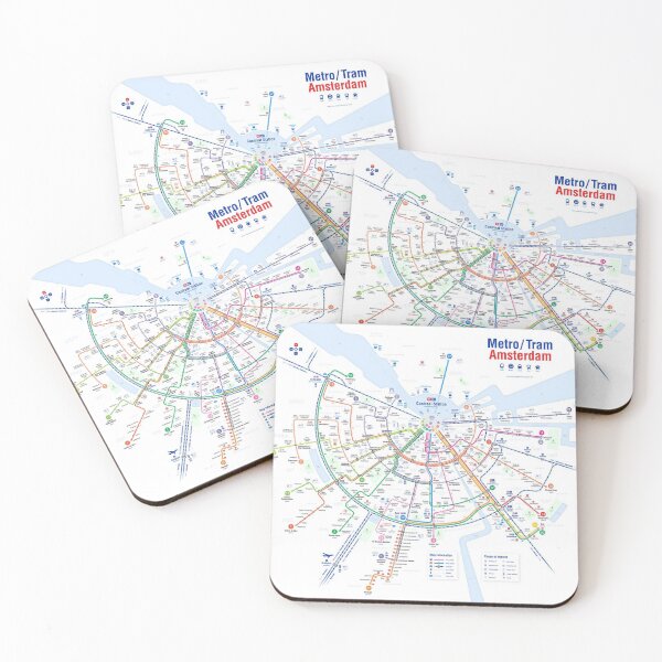 Item preview, Amsterdam Transport Map designed and sold by KALEIDOSCOPE UK.