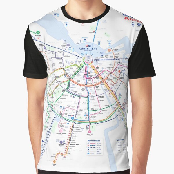 Item preview, Amsterdam Transport Map designed and sold by KALEIDOSCOPE UK.