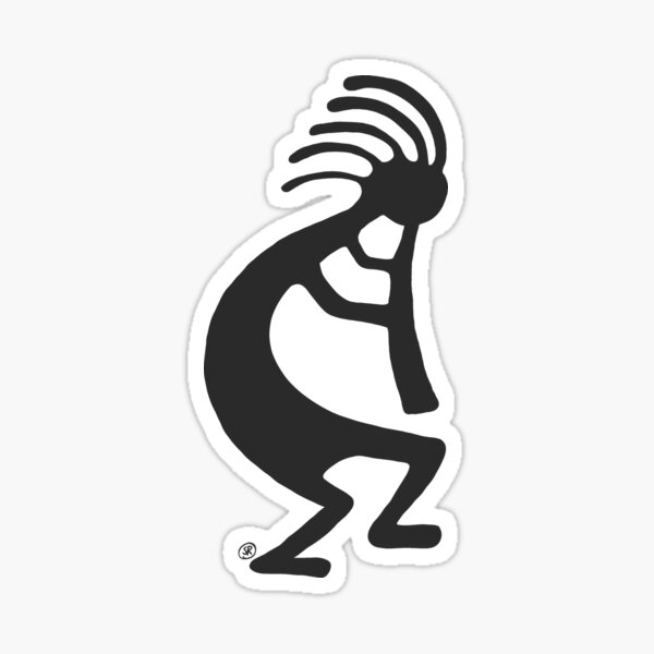 Kokopelli (Petroglifo) Pegatina