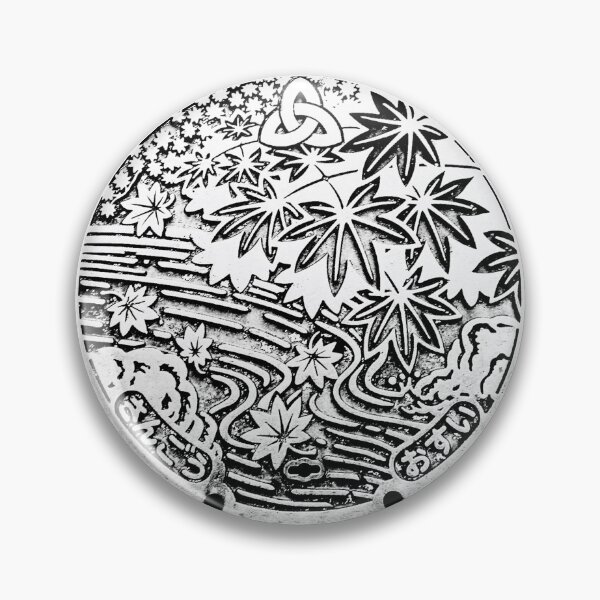 Item preview, Manhole cover Autumn in Japan designed and sold by mattraski.