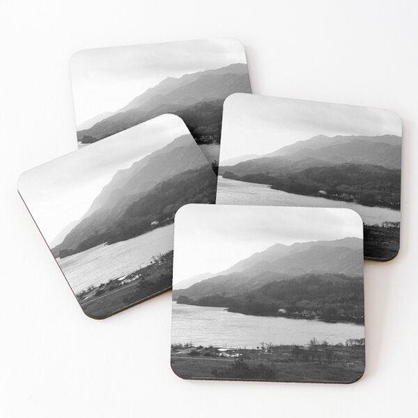 Item preview,  Cabin by Glenfinnan Hillside- Monochrome designed and sold by Ryan  Ten.