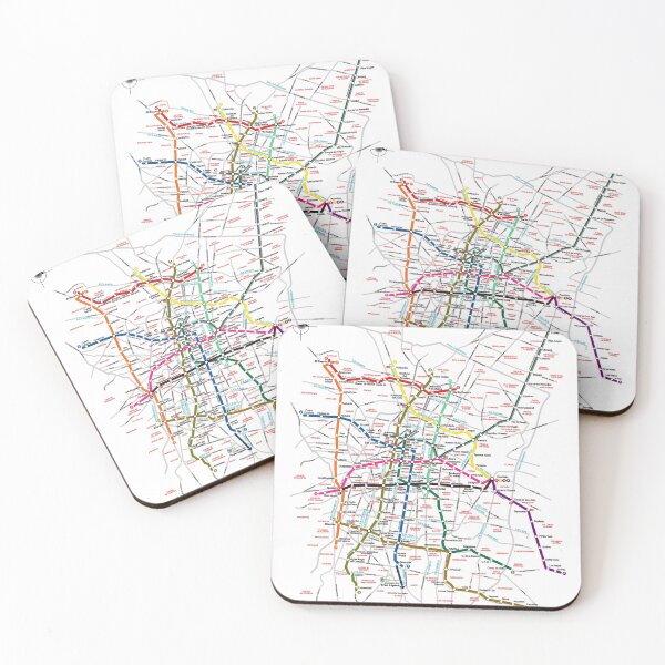 Item preview, Mexico City Transport Map designed and sold by KALEIDOSCOPE UK.