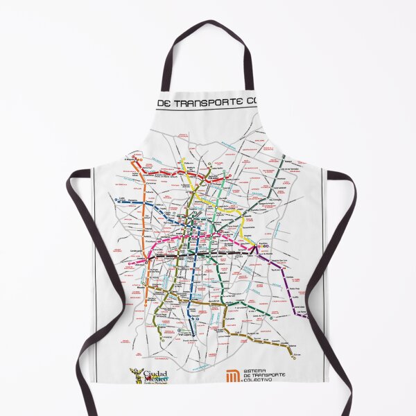 Item preview, Mexico City Transport Map designed and sold by KALEIDOSCOPE UK.