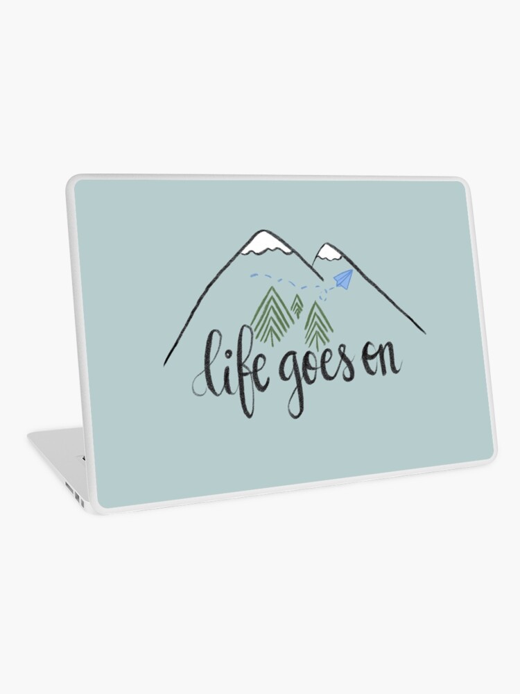 Bts Life Goes On Be Album Blue Background Laptop Skin By Getreadyforlife Redbubble