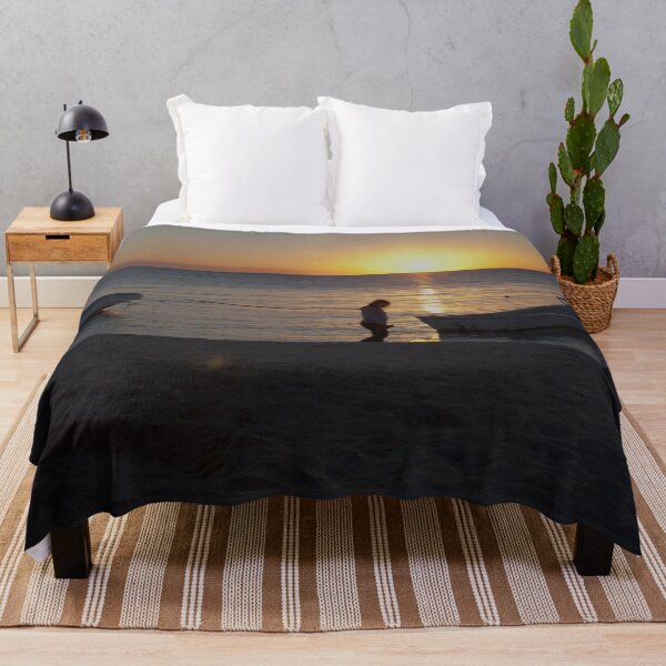 Item preview, Sunrise Colourful Orange Dawn With Fishing Boats designed and sold by comcamworld.