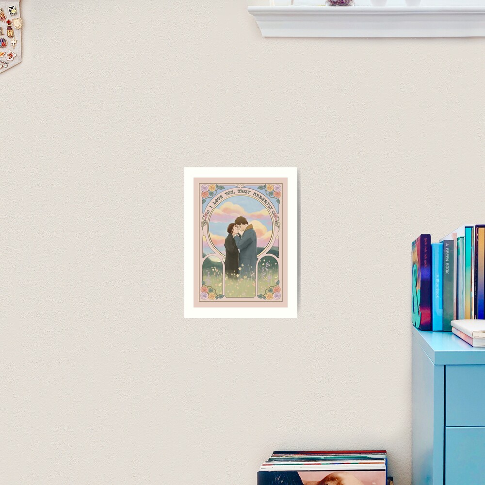 Pride and Prejudice " love you, most ardently" Art Print