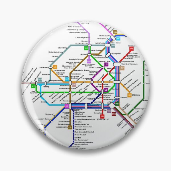 Item preview, Vienna Austria Transport Map designed and sold by KALEIDOSCOPE UK.