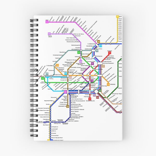 Item preview, Vienna Austria Transport Map designed and sold by KALEIDOSCOPE UK.