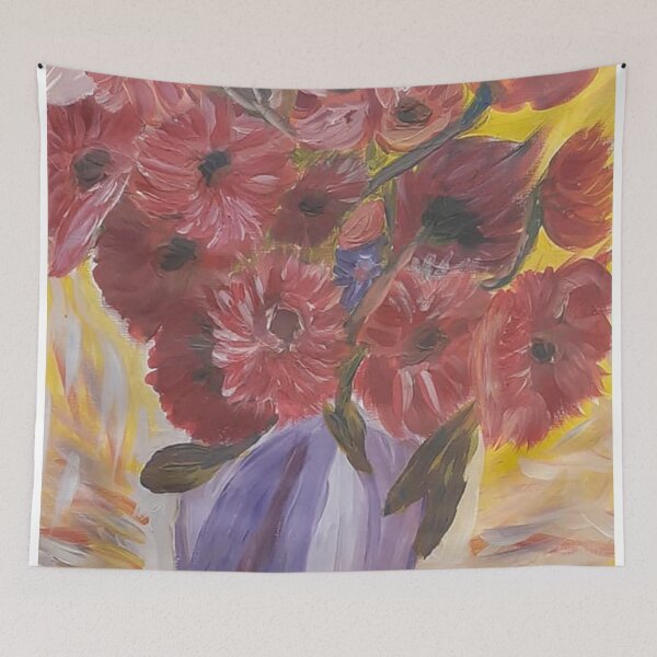 Item preview, poppies in a purple vas designed and sold by ThereseLyssia.