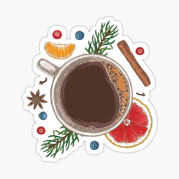 Schneebedeckter Weihnachtsmorgen Sticker