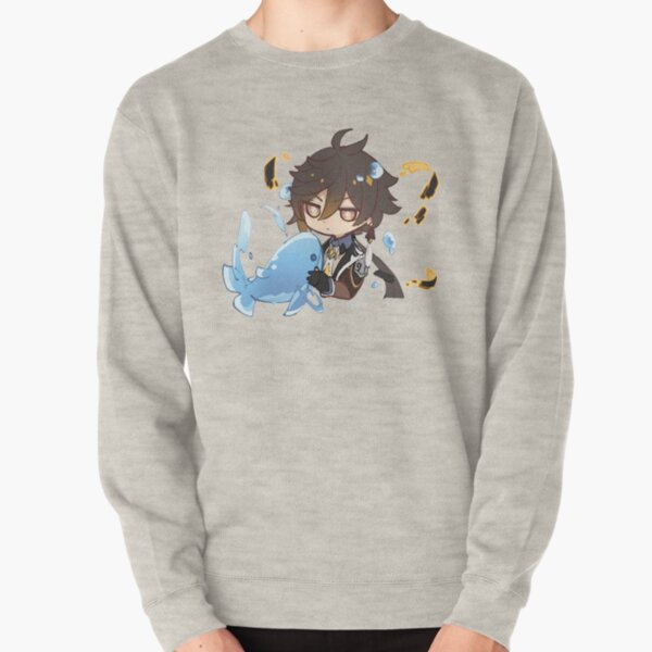 Genshin Impact Chibi Cool Zhongli Pullover Sweatshirt