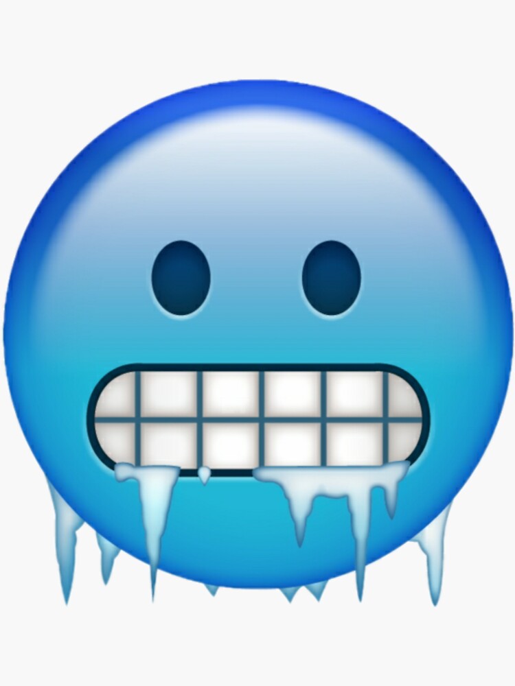 "ice emoji " Sticker for Sale by laiil Redbubble