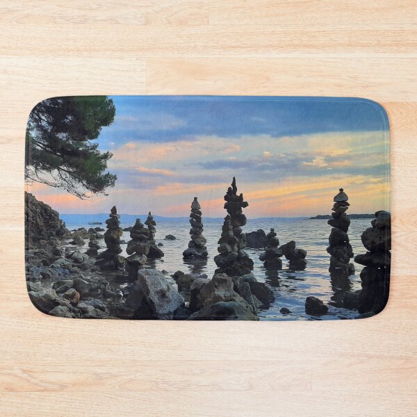 Item preview, Stone formation by the sea in sunset - landscape Croatia designed and sold by TM-Multidesign.
