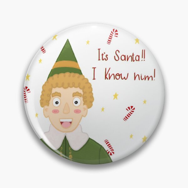 Item preview, It's Santa! I Know Him! - Buddy the Elf Christmas Illustration designed and sold by Monsterful Reads.