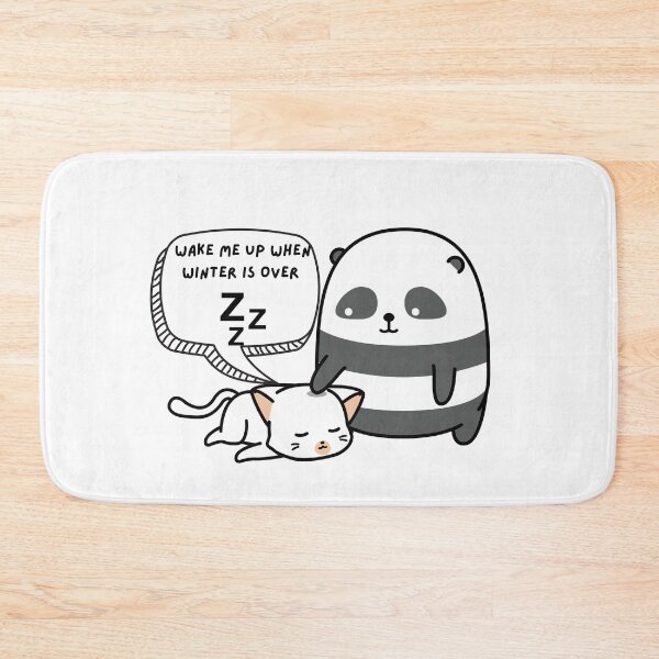 Item preview, wake me up when winter is over sleeping cat  designed and sold by Socool101.