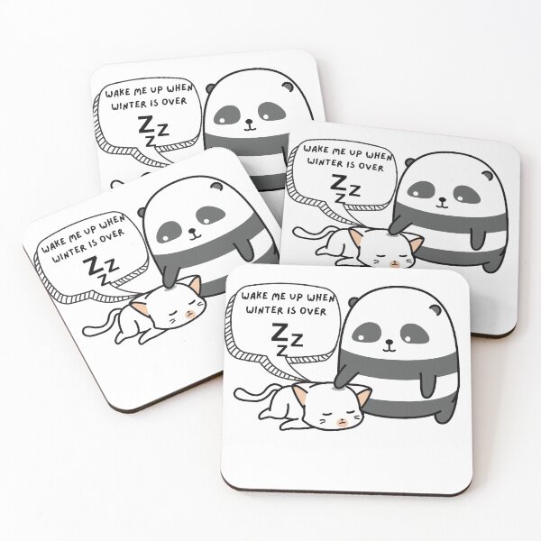 Item preview, wake me up when winter is over sleeping cat  designed and sold by Socool101.