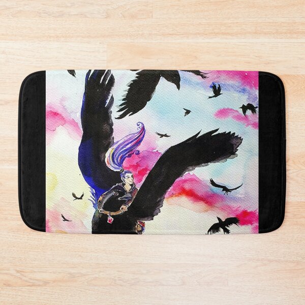 Item preview, Urban steampunk fairies riding the crows watercolor #1 designed and sold by orangerinka.